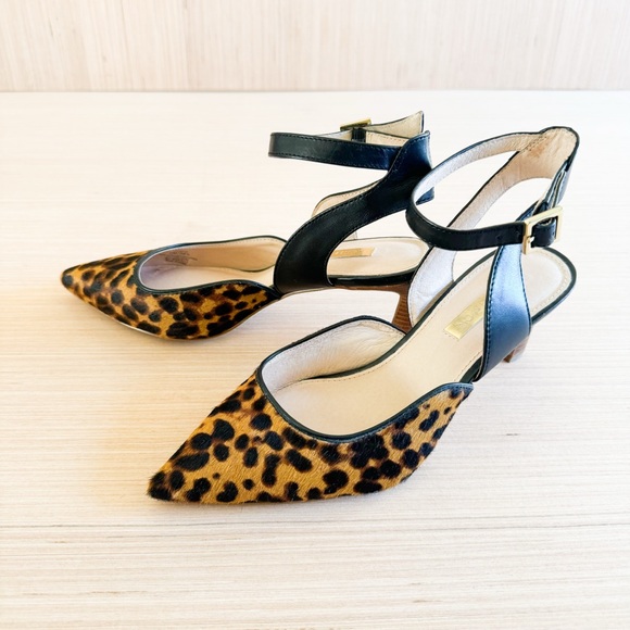 Louise et Cie Leopard Print Heels with Black Straps - Picture 3 of 9
